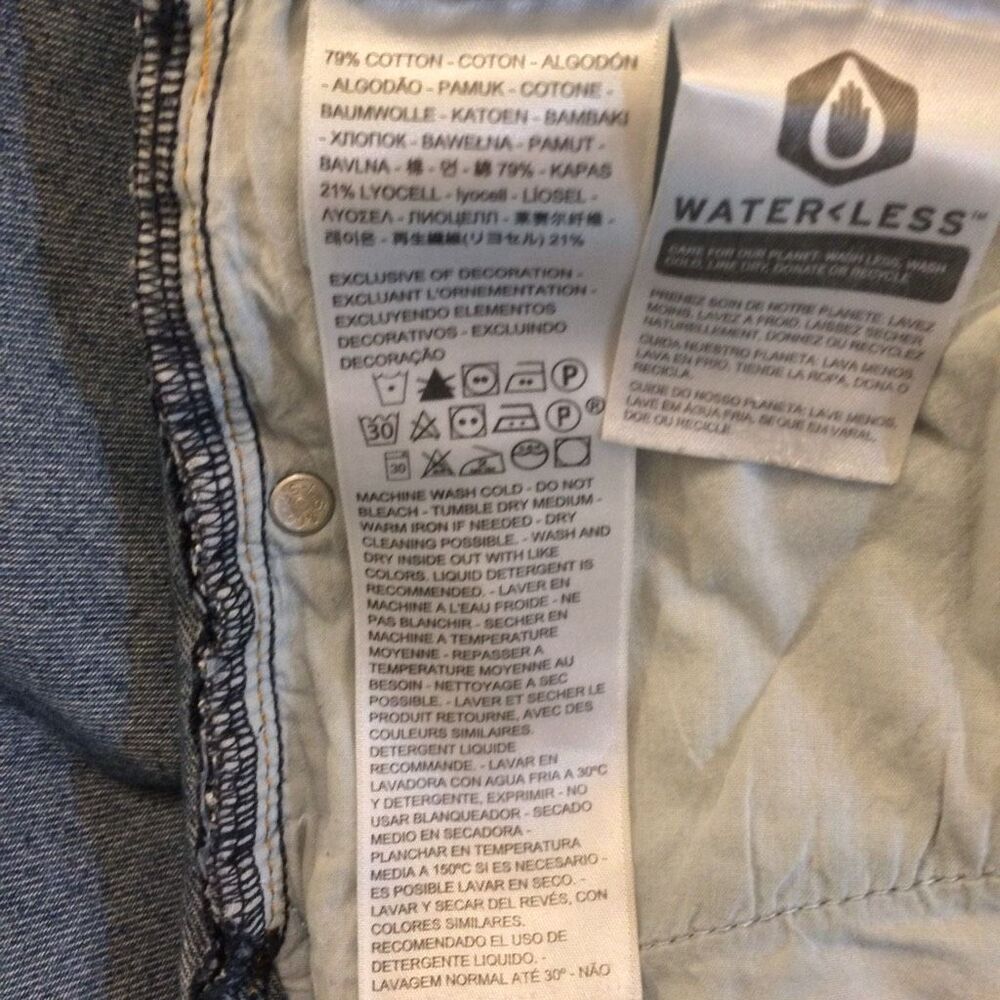 Levi’s ribcage straight jeans 27 blue button fly - Picture 11 of 14